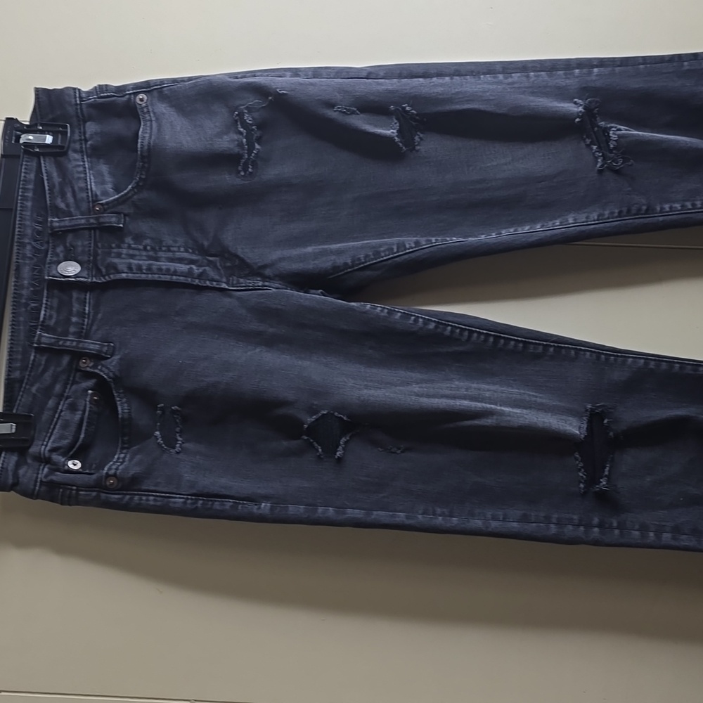 Distressed Gray Women Jeans American Eagle Outditters  28x30 - Picture 5 of 7